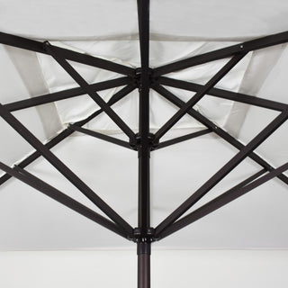 11'x8' Rectangular Aluminum Umbrella Bronze, Pacific Blue