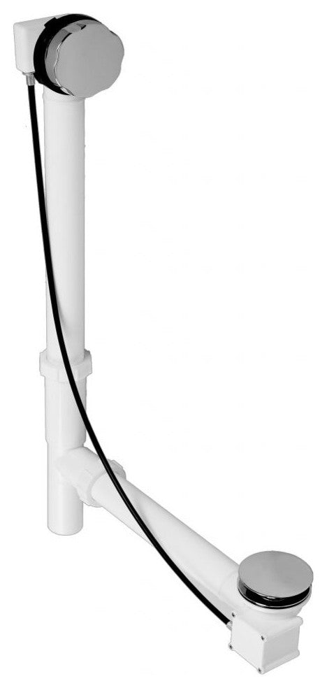 Tubular 35" Cable Drive Bath Waste In Polished Chrome