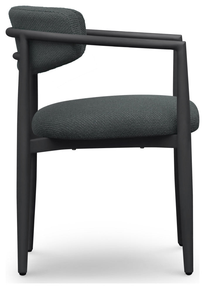 Annika Outdoor Dining Arm Chair, Black