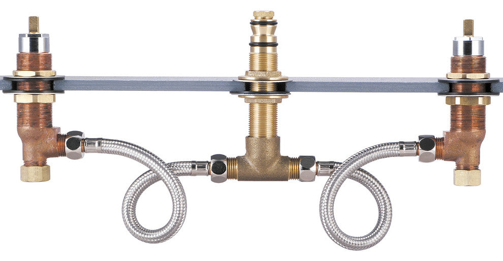 Two Handle Roman Tub Valve Set, Brass