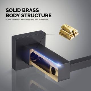 Cube 5-Piece Bathroom Hardware Set, Matte Black