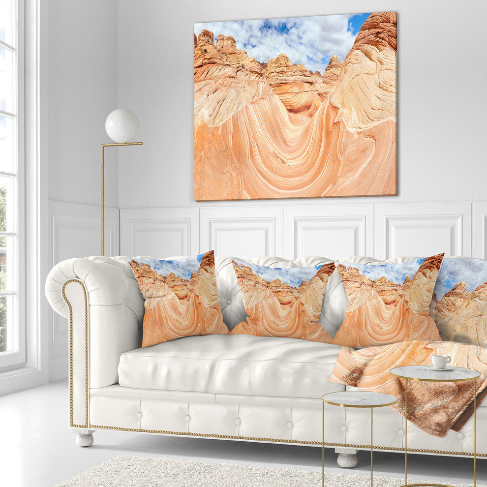 Waves of Natural Wonder Landscape Photo Throw Pillow, 18"x18"