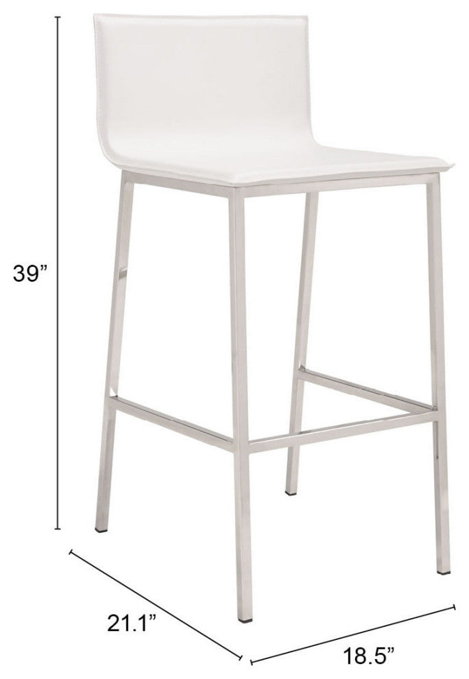 Marina Barstool, Set of 2 White