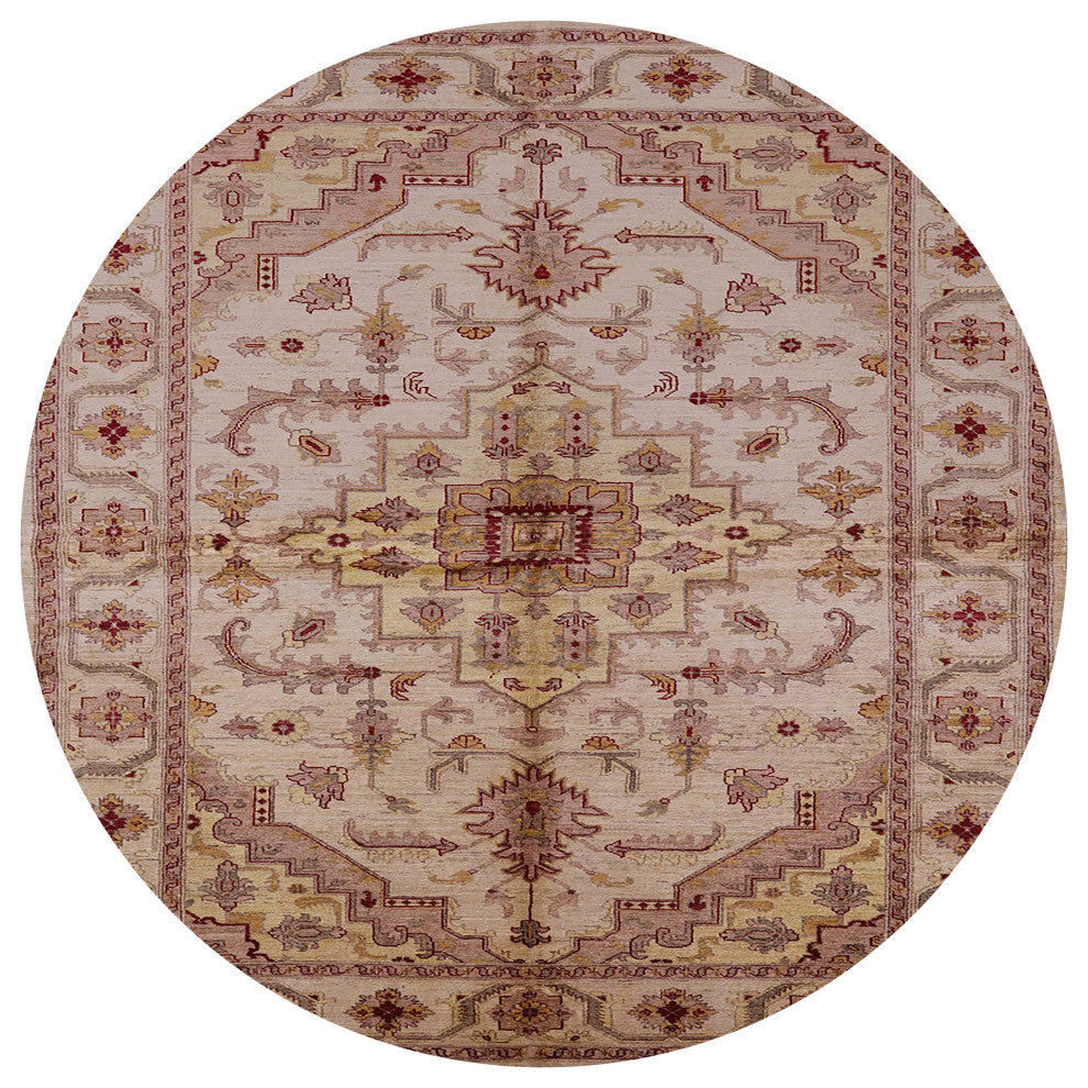 Ahgly Company Indoor Round Mid-Century Modern Area Rugs, 4' Round