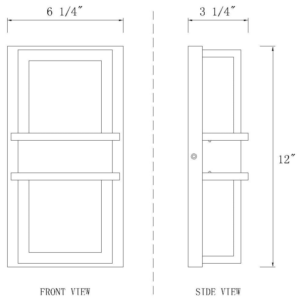 Zlite 577S-BK-LED 2-Light Outdoor Wall Sconce, Seedy