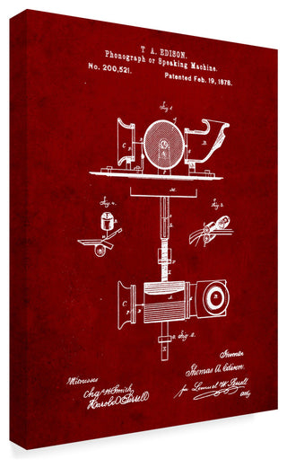 "T A Edison Phonograph" by Cole Borders, Canvas Art, 47"x35"