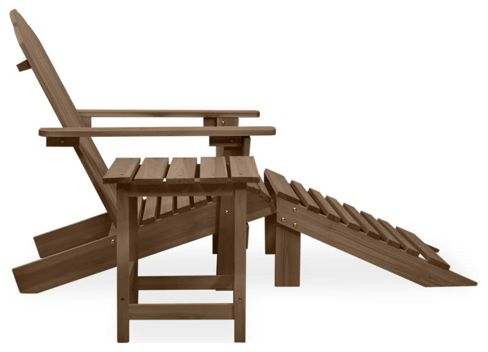 vidaXL Patio Chair Outdoor Chair Dining Chair Wooden Solid Fir Wood Brown
