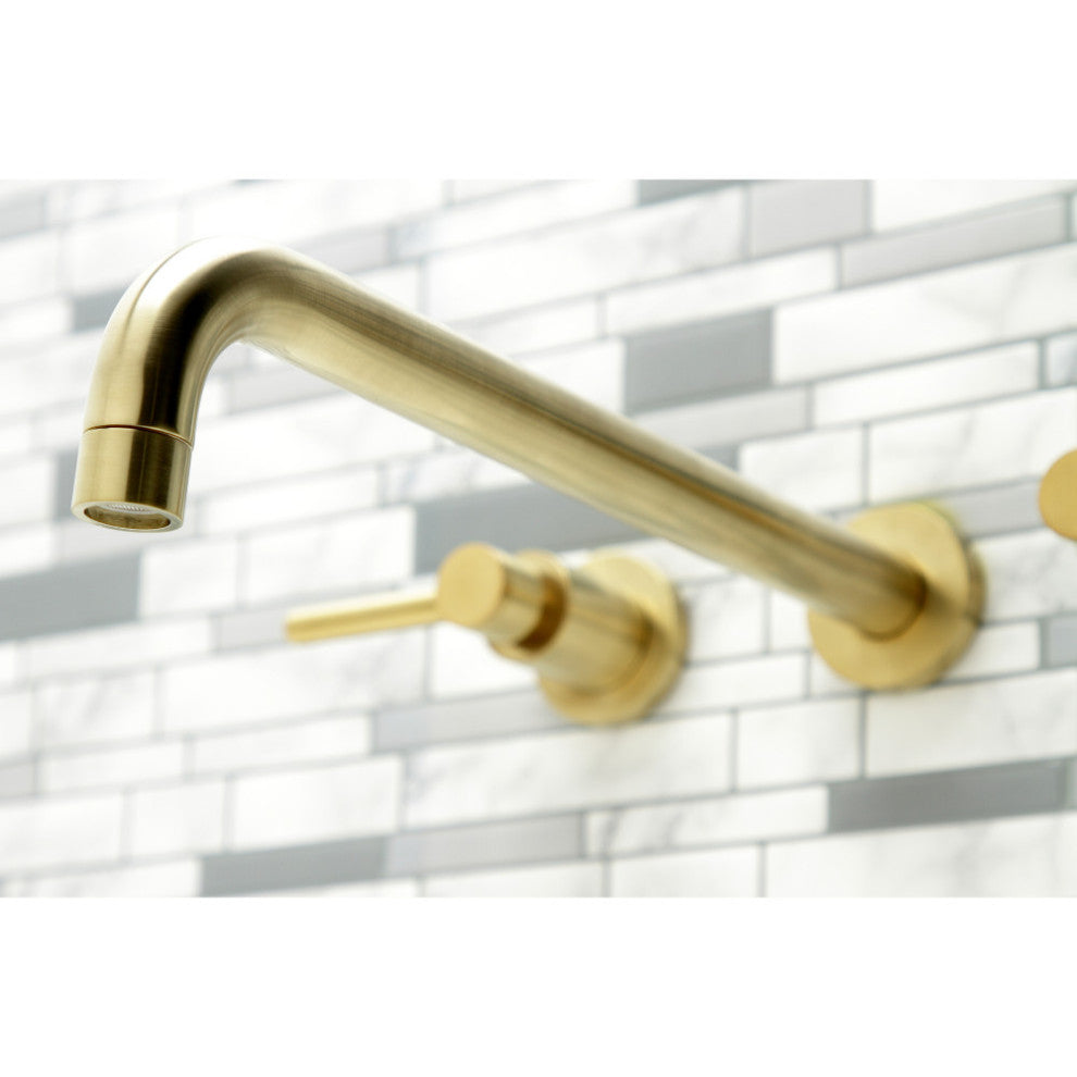 KS8047DL Wall Mount Tub Faucet, Brushed Brass