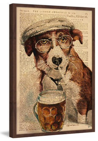 "French Dude II" Framed Painting Print, 12"x18"