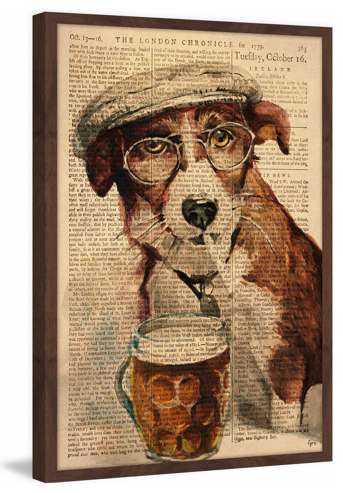 "French Dude II" Framed Painting Print, 12"x18"