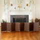 2 ft. Short Woven Fiber Room Divider 8 Panel Dark Mocha
