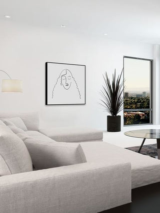 "Front Face" Floater Framed Painting Print on Canvas, 40"x40"