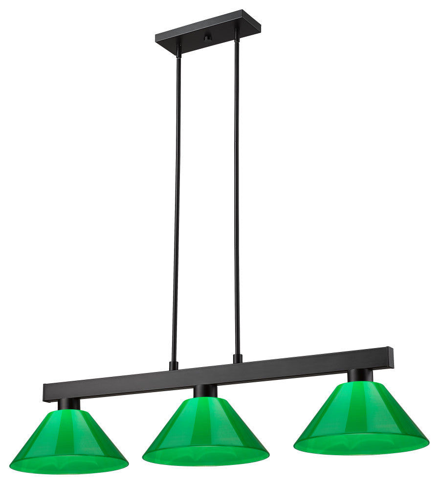 Zlite 152MB-PGR 3-Light Billiard Light, Green