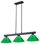 Zlite 152MB-PGR 3-Light Billiard Light, Green