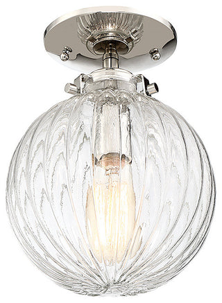 1-Light Semi-Flush Mount, Polished Nickel