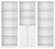 Penrose 3 Piece Living Room Set with 3 Bookcases, White