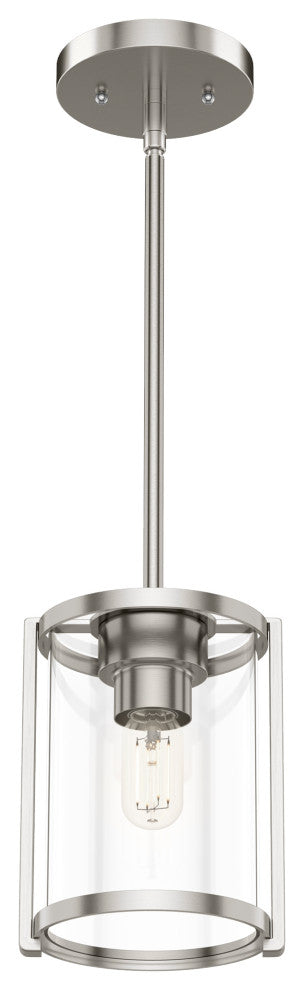 Hunter Astwood Brushed Nickel 1-Light Pendant Ceiling Light Fixture
