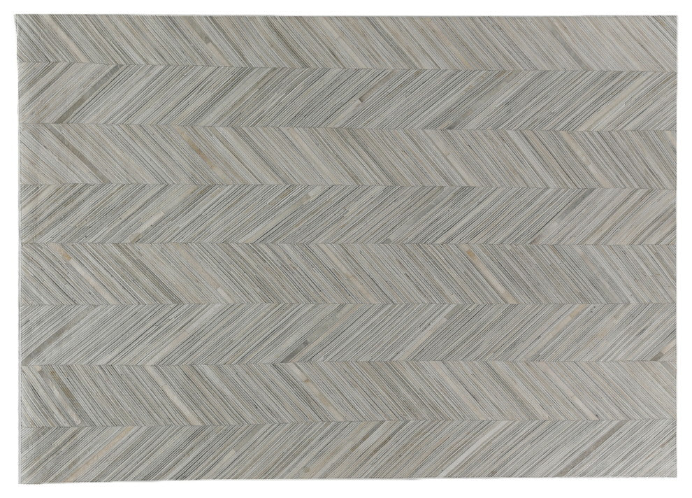 Natural Hide Cowhide Silver Area Rug, 8'x11'