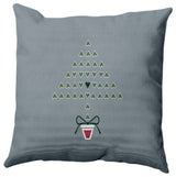 Hearty Holidays Decorative Throw Pillow, Mid Gray, 16"x16"