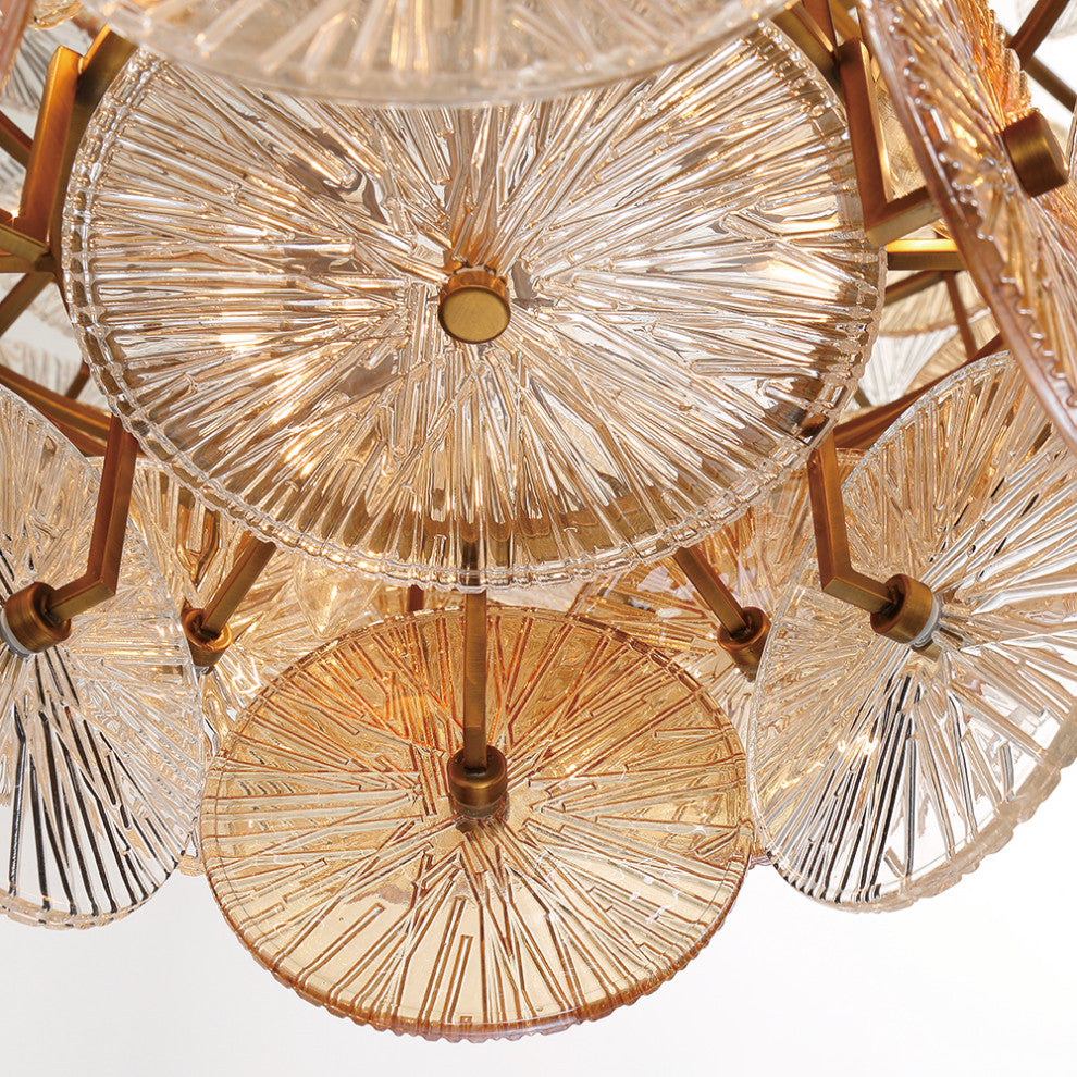 Sue-Anne 27-Light Chandelier, Plated Brass