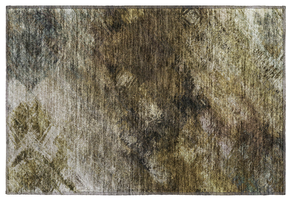 Premium Machine Washable Mayfield AMF590 Chocolate 1'8" x 2'6" Rug