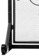 2-Panel Iron Fireplace Screen