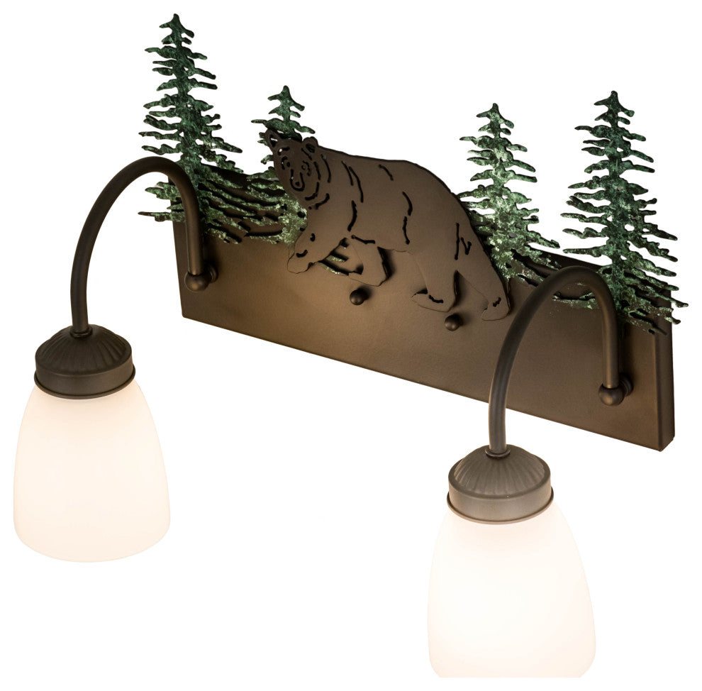 16 Wide Lone Bear 2 Light Vanity