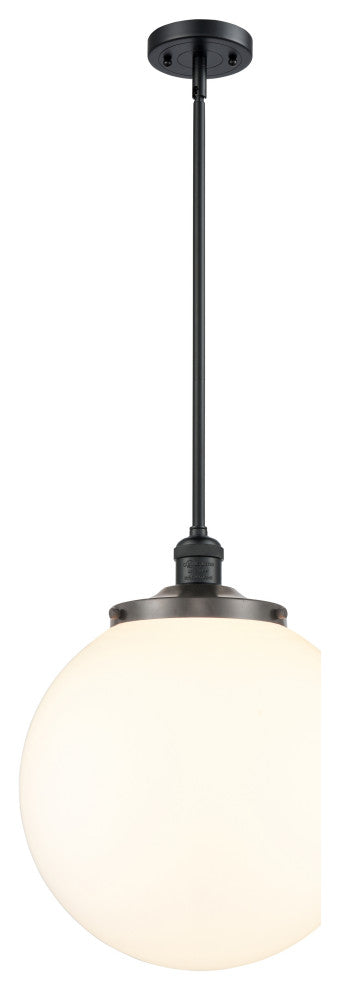 Beacon Pendant, Matte Black, Matte White