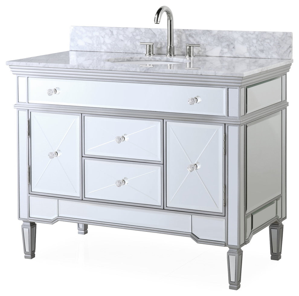 44" Austin Modern Mirrored Bathroom Vanity