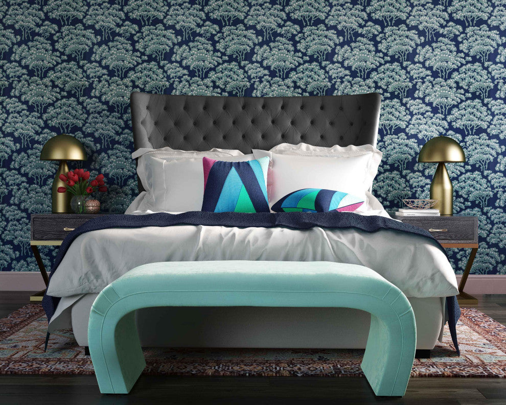 TOV Furniture Sassy Grey Velvet Queen Bed