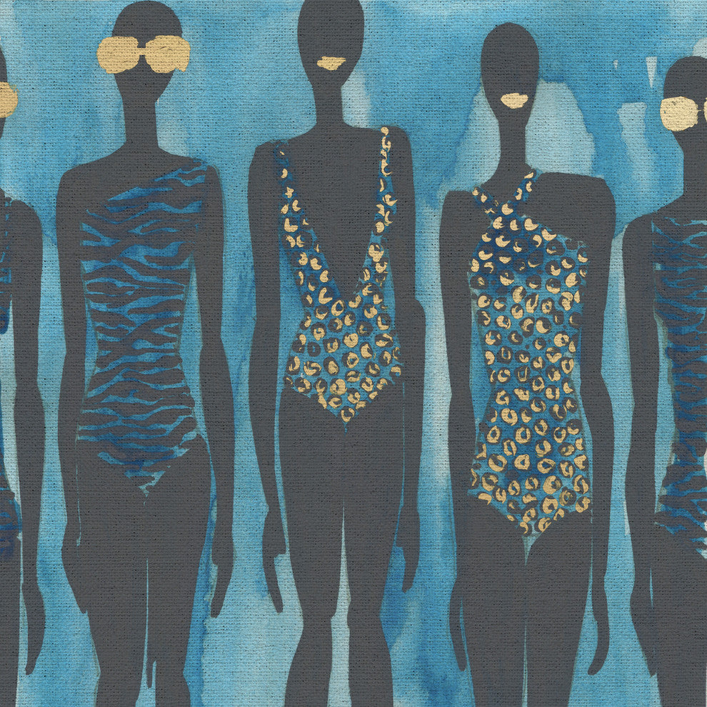 "Bikini Class II" Painting Print on Wrapped Canvas, 24"x24"