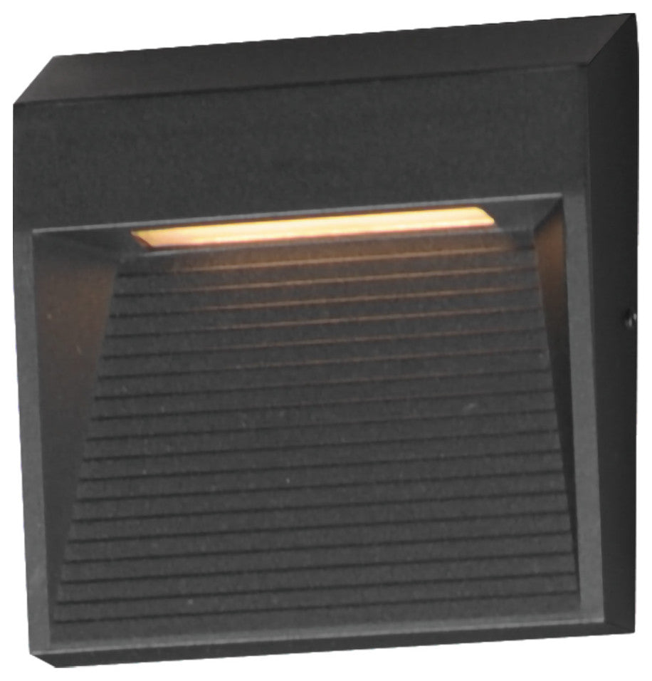 ET2 E41552 Steppes 5" Tall LED Outdoor Wall Sconce - Black