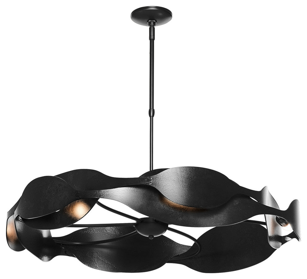 Waves Pendant, Black Finish, Standard Overall Height