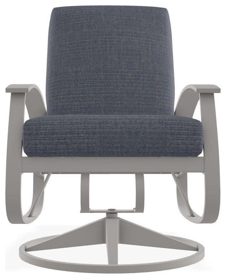 Belle Isle Cushion Outdoor Swivel Rocker, Proven Denim/Warm Gray