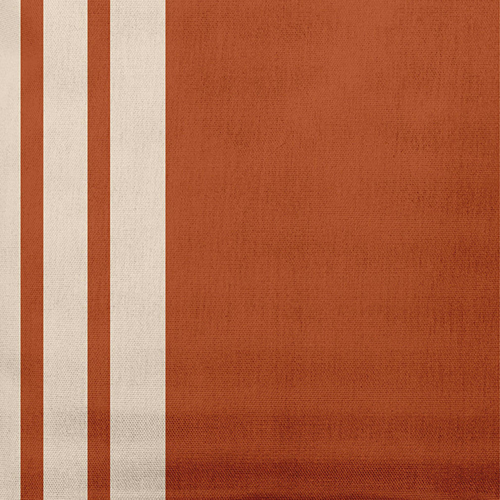 20" x 20" Stripe Indoor/Outdoor Polyester Throw Pillow, Sienna