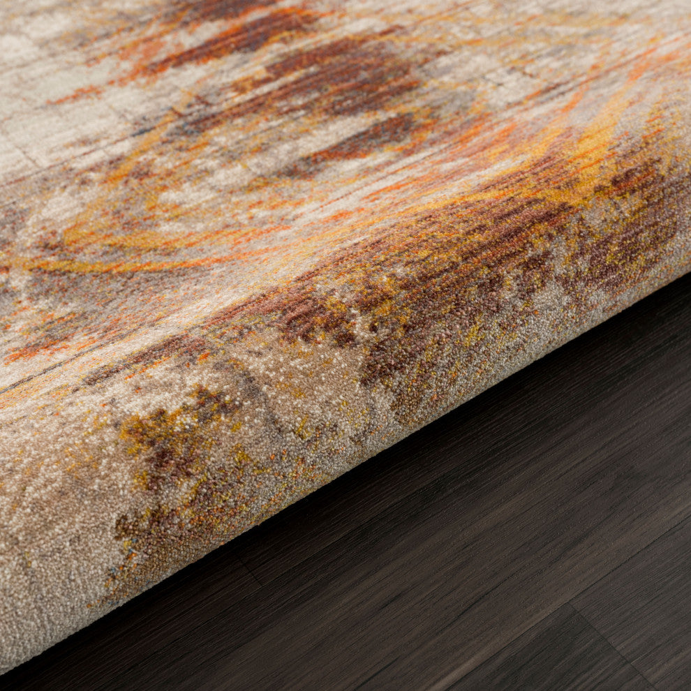 Distressed Geometric Area Rug, 2' X 3'