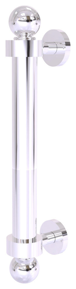 8" Reeded Door Pull, Polished Chrome