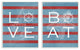 Love Boat Red Stripes 2-Piece Textual Art Set Wall Plaque