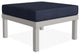 Larssen Cushion Deep Seating Outdoor Ottoman, Indigo/Warm Gray