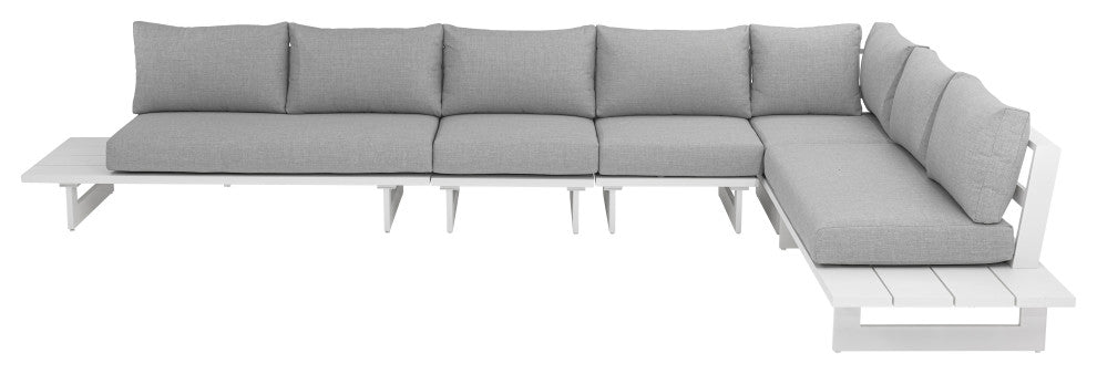 Maldives Grey Water Resistant Fabric Outdoor Patio Modular Sectional