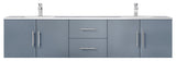 Geneva Transitional Dark Grey 72" Double Vanity