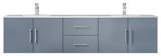 Geneva Transitional Dark Grey 72" Double Vanity