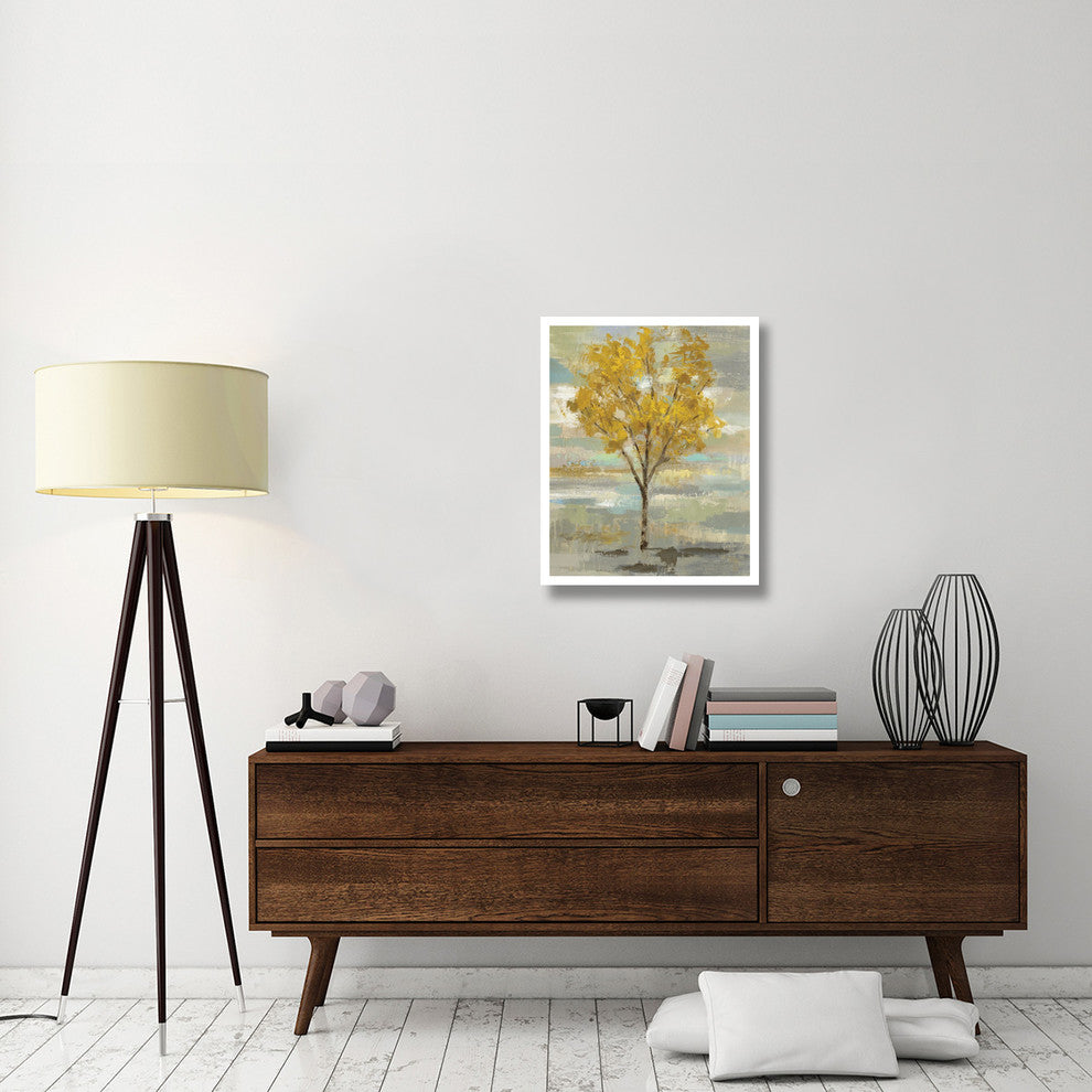 "Golden Tree and Fog I" Digital Paper Print by Silvia Vassileva, 24"x30"