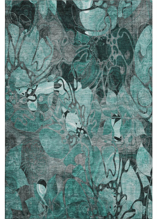 Premium Machine Washable Mayfield AMF558 Teal 8' x 10' Rug