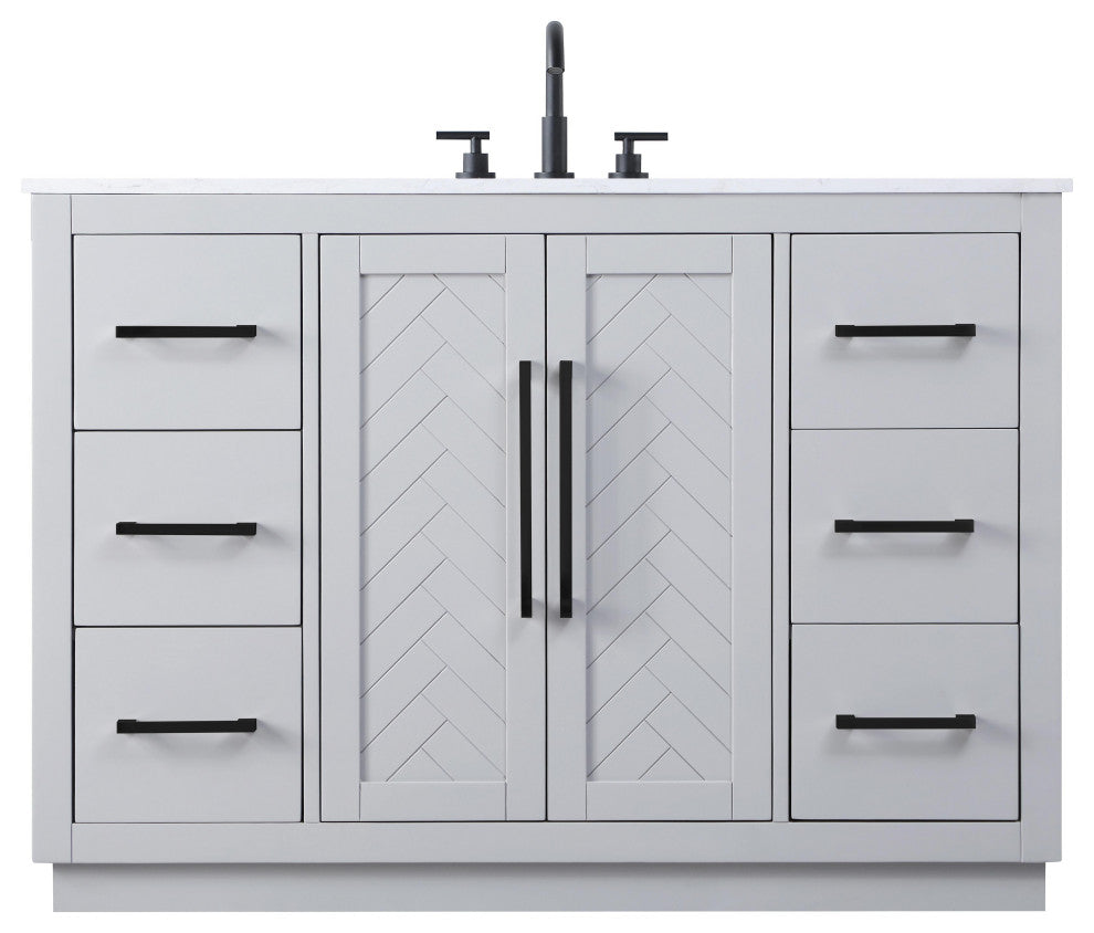 Home Living 48" Single Bathroom Vanity, Grey