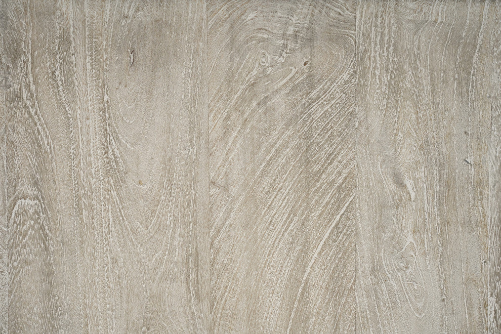 Abigail 4-Drawer 4-Door Floral Carved Wood Sideboard, Limestone Gray