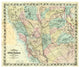 "New Map of Central California, 1871" Paper Print by A.L. Bancroft, 38"x32"