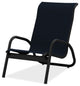 Gardenella Sling Stacking Poolside Chair, Textured Black, Navy