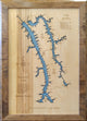 Lake Barkley, Kentucky, Kentucky Lake, Tennessee-Wood Lake Map, Medium Framed