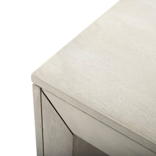 Hyde Farmhouse Acacia Wood Dining Bench, Light Gray Oak